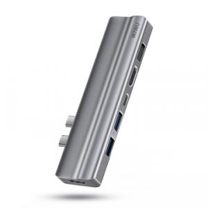 WIWU HUB T9 TYPE-C DUAL C GREY