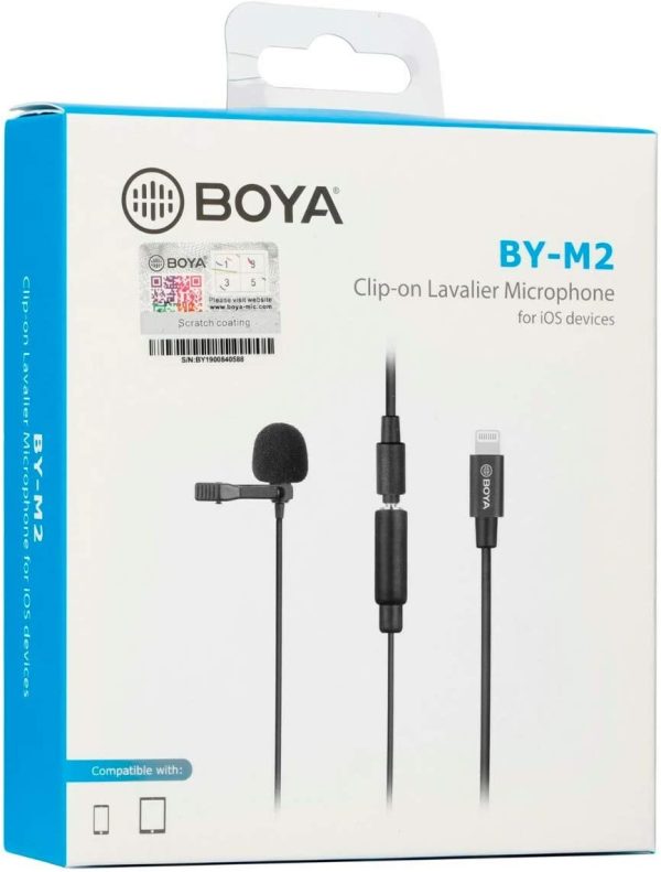 MIC BOYA BY-M2 MICROFONE LAPELA IOS